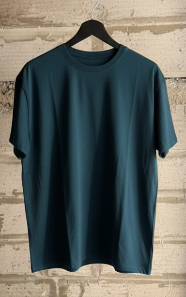 Oversized Dark Teal Phoenix T-Shirt | Cyberpunk Techwear Back Graphic Print Tee