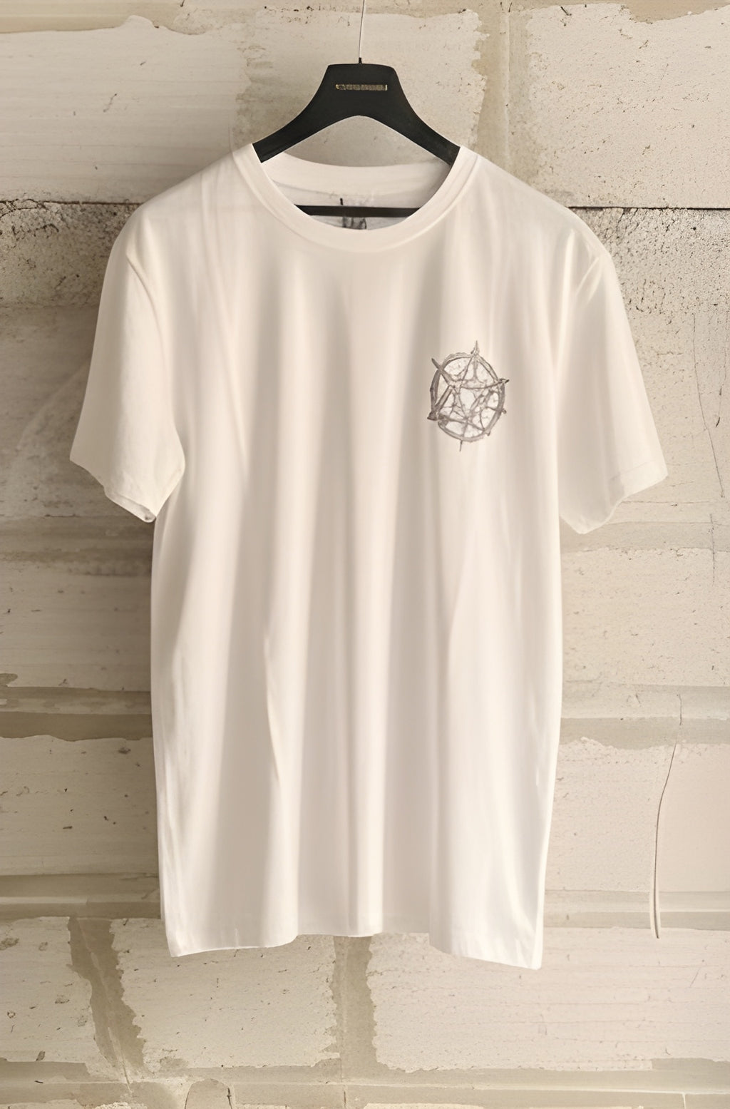 Oversized White Valhalla T-Shirt with Norse Symbols Back Print - Viking Streetwear Tee